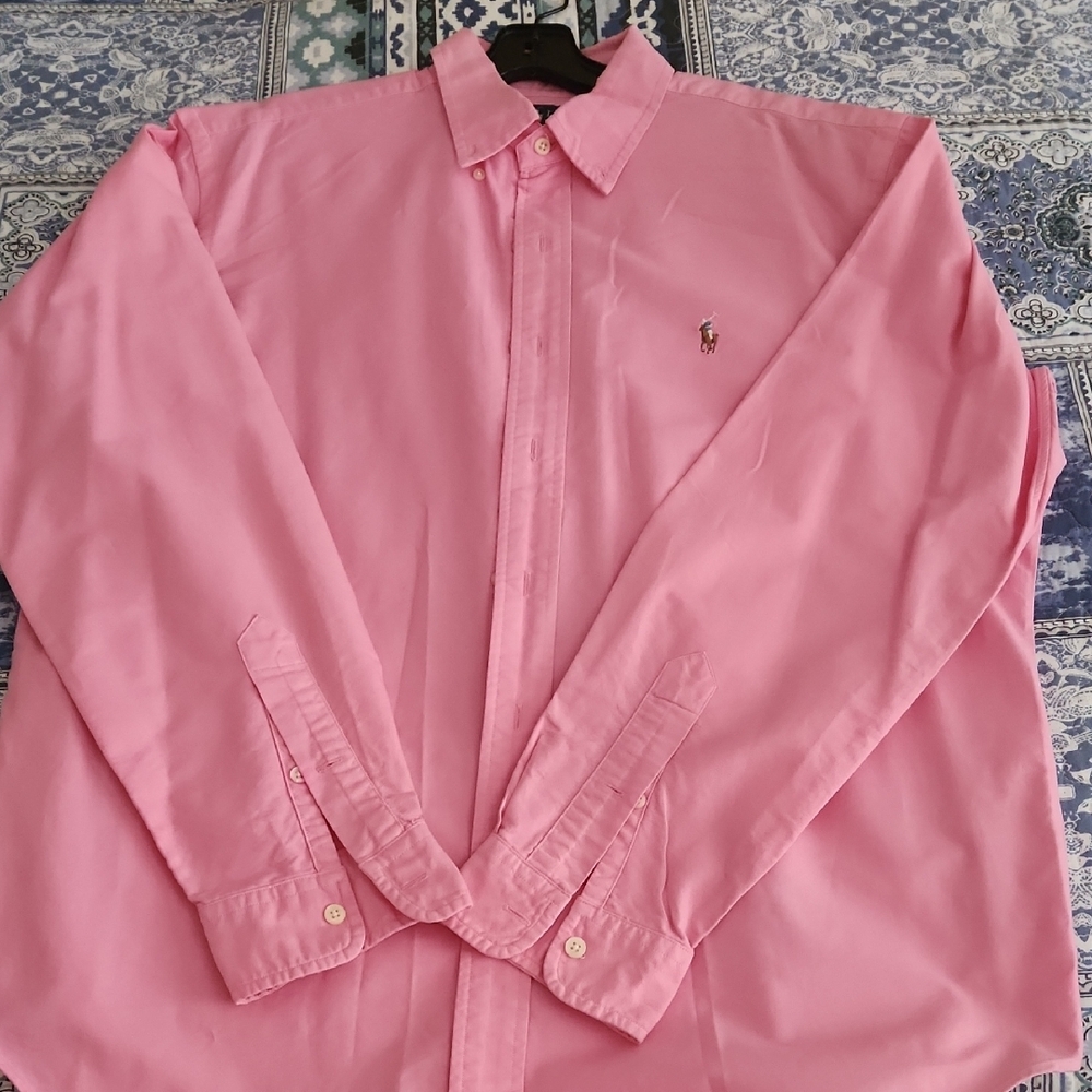 NWOT Ralph Lauren Pink Long-Sleeve Button-Down Shirt